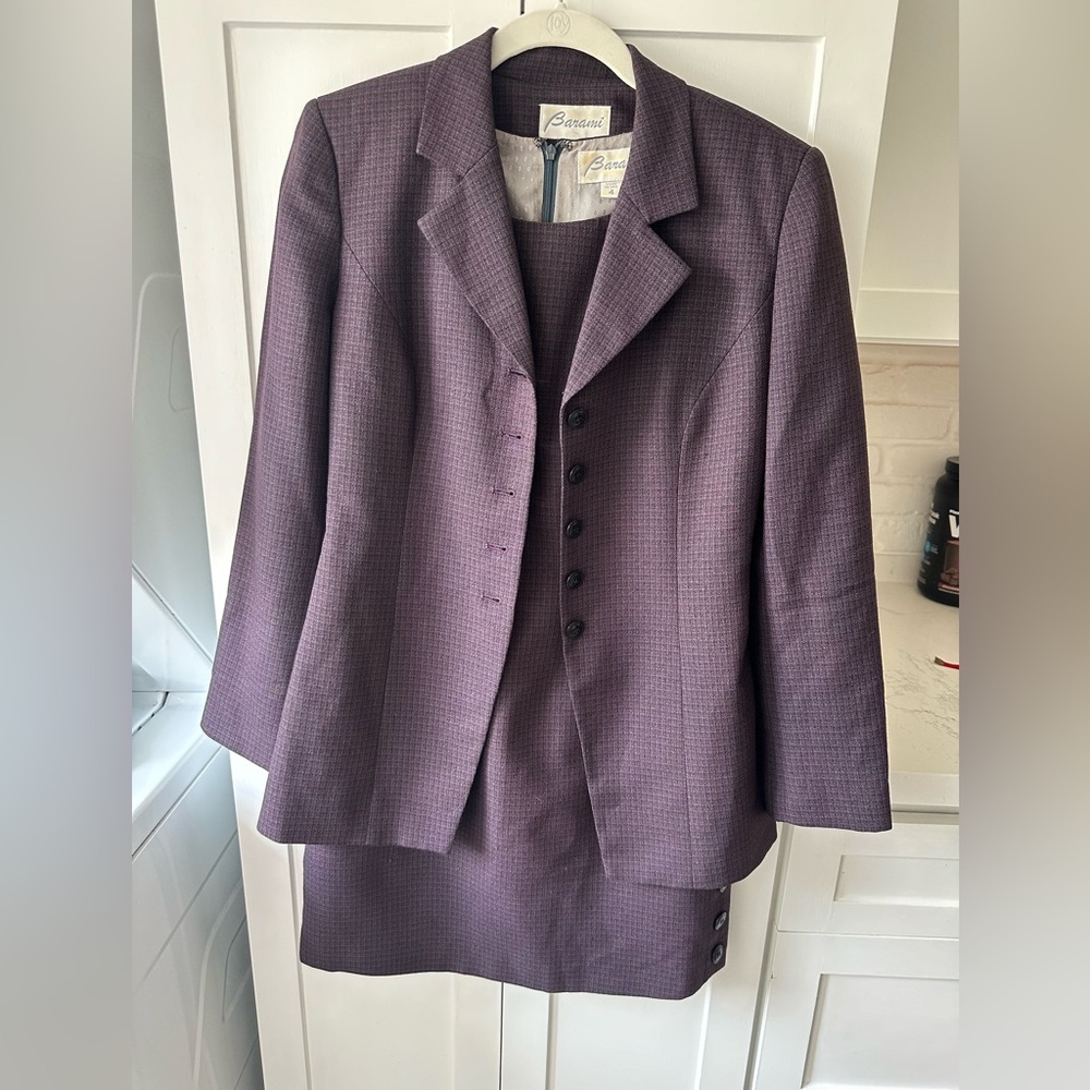 Vintage Barami matching purple suite dress set